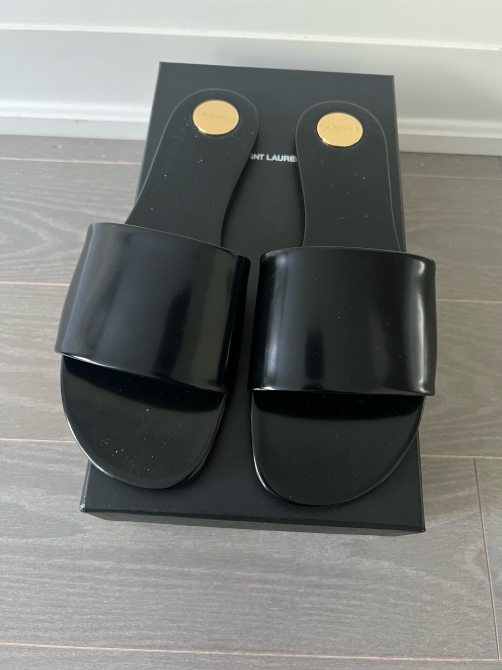 Saint Laurent Black Logo-Stamped Sole
